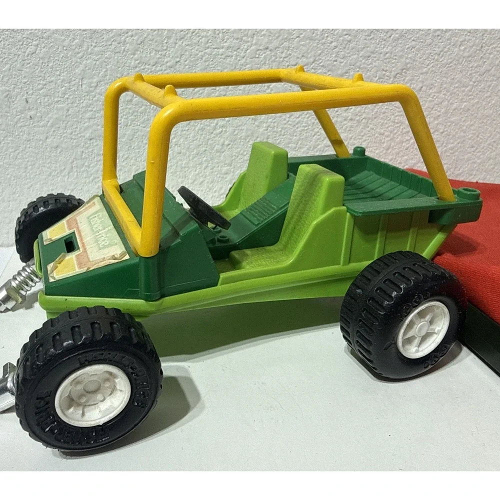 Vtg Fisher Price Dune Buggy 322 Jeep 312 Folding Camp Tent 1970s LOT 3pc Damaged